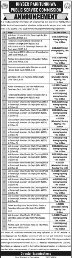 Public Service Commission KPPSC Peshawar Apply Jobs 2026