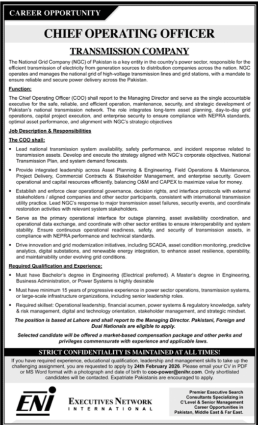 Executive Network International ENI Apply Jobs 2026